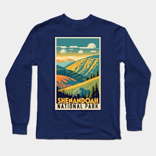 A Vintage Travel Art of the Shenandoah National Park - Virginia - US Long Sleeve T-Shirt